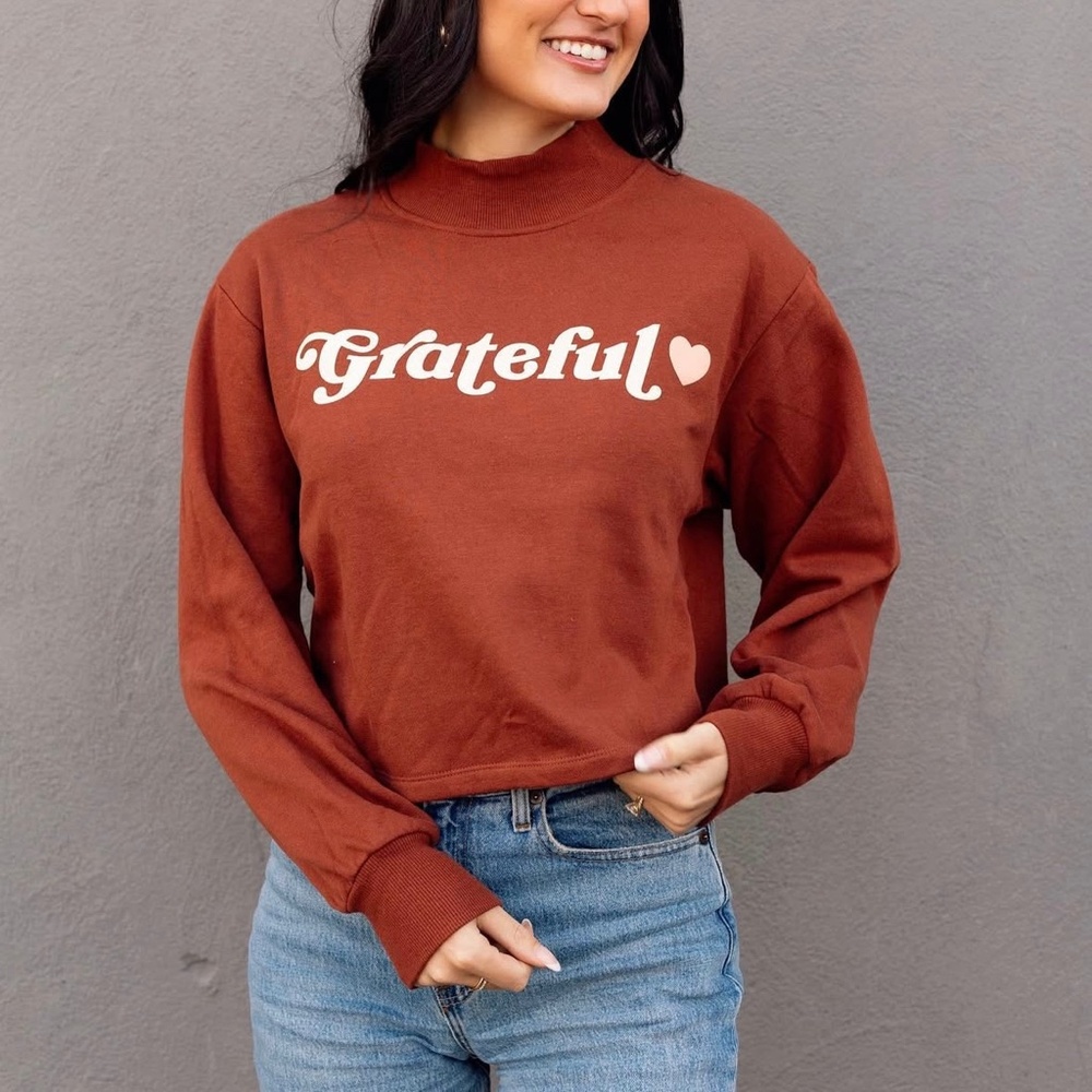 NWT Gameday Social Grateful Mockneck Sweatshirt - Size Large